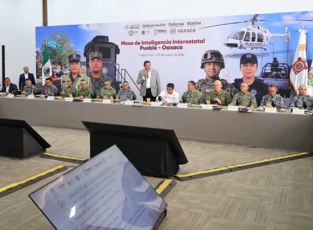 Fortalecen Puebla y Oaxaca estrategia de seguridad en mesa interestatal