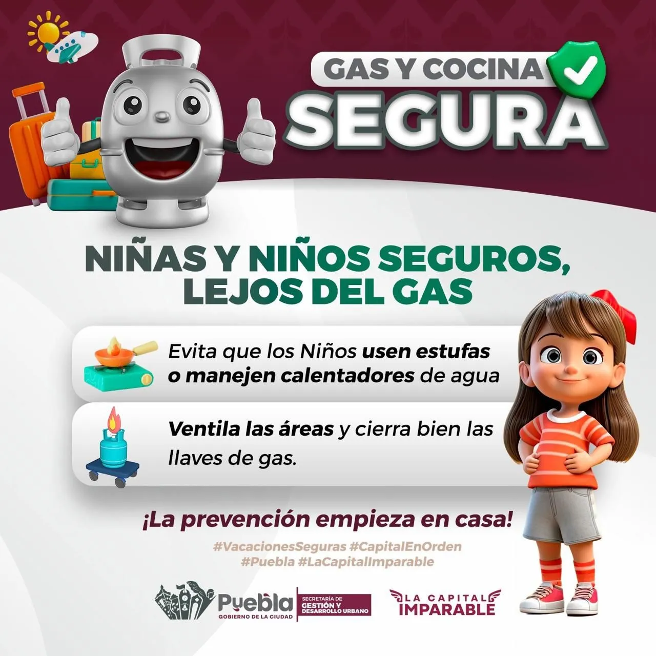 Puebla emite recomendaciones de seguridad para proteger a niñas y niños