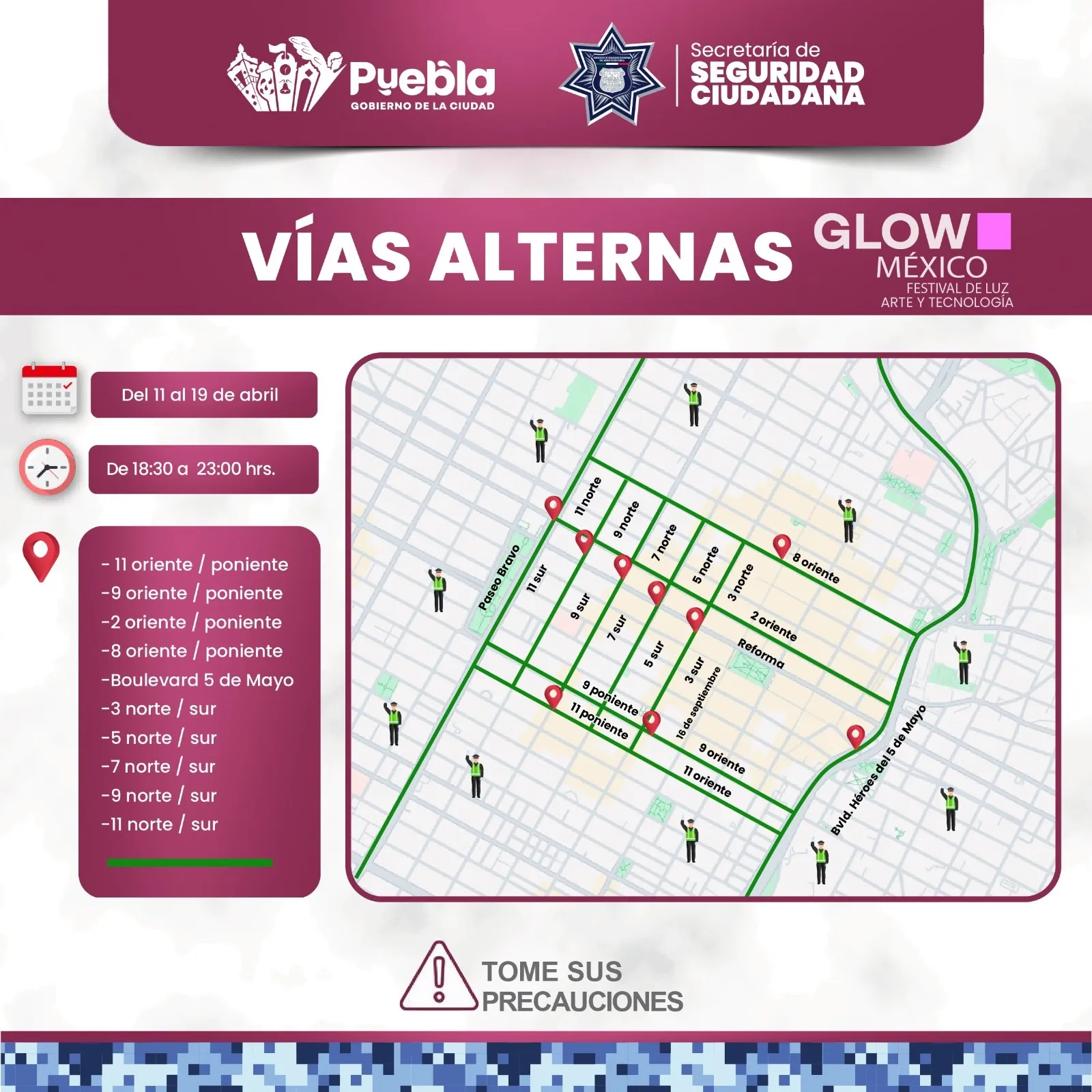 Implementan operativo vial en el Centro Histórico por evento internacional