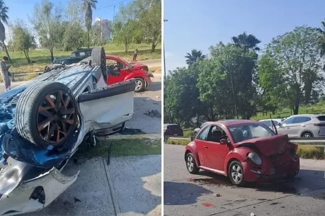Otra vez la Vía Atlixcáyotl: vehículos protagonizan accidente y hay 5 heridos