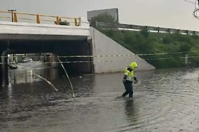 Colector pluvial avanza 70% para acabar con inundaciones en Texmelucan