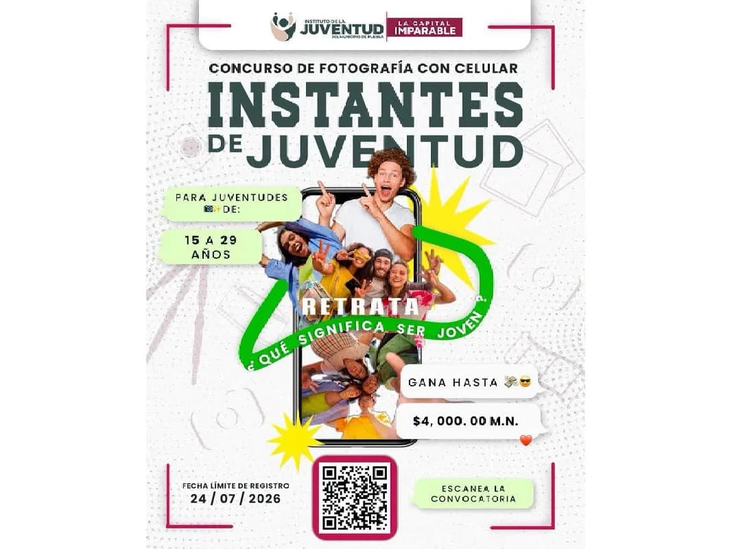 Alcalde de Puebla invita a jóvenes a participar en concurso de fotografía con celular