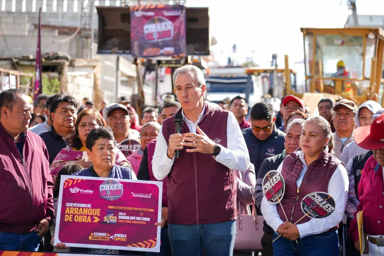 Alcalde de Puebla mantiene obras viales que beneficiarán a más de 43 mil habitantes