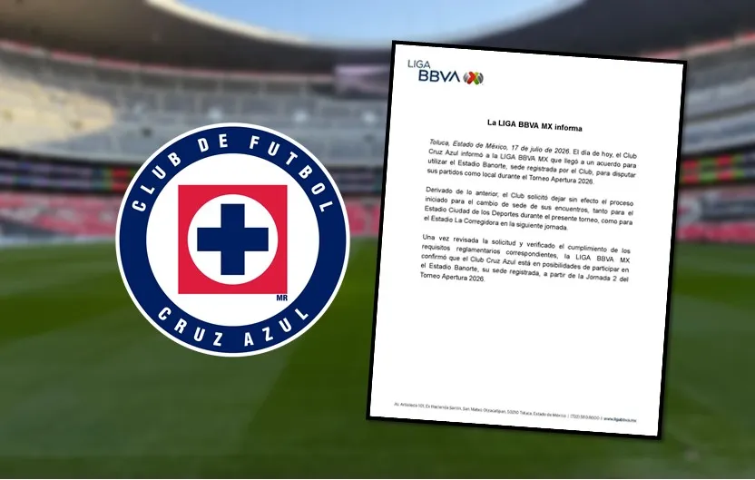 Cruz Azul confirma el Estadio Banorte para jugar de local en Apertura 2026