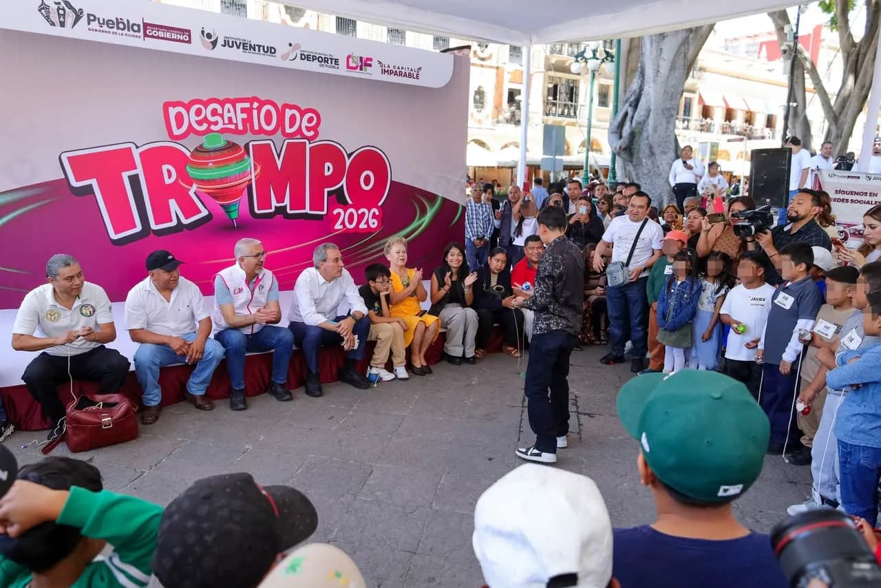 Más de 30 niñas, niños y adolescentes participan en el primer Desafío de Trompo en Puebla