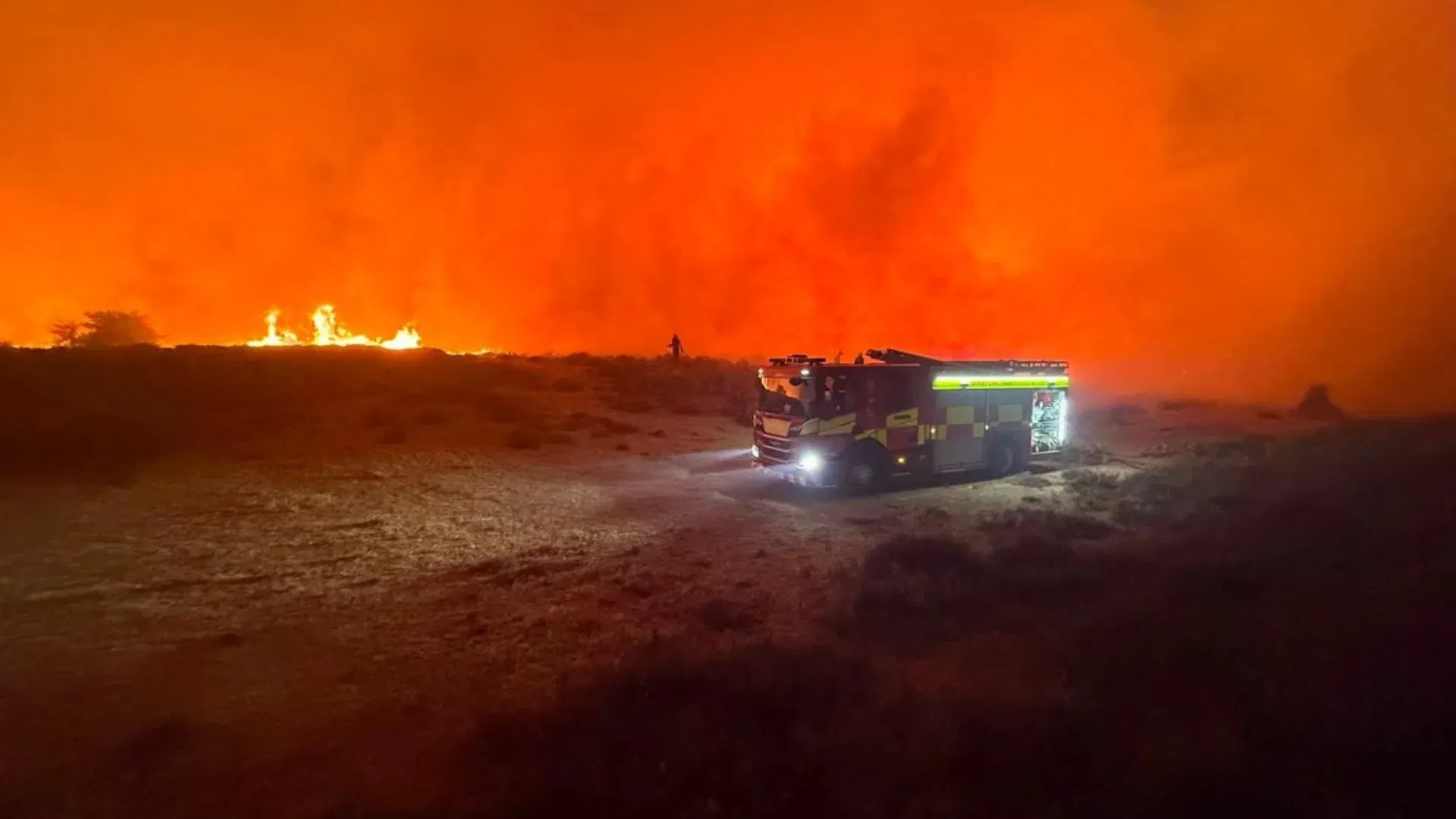 Reino Unido rompe récord de incendios forestales durante una intensa ola de calor