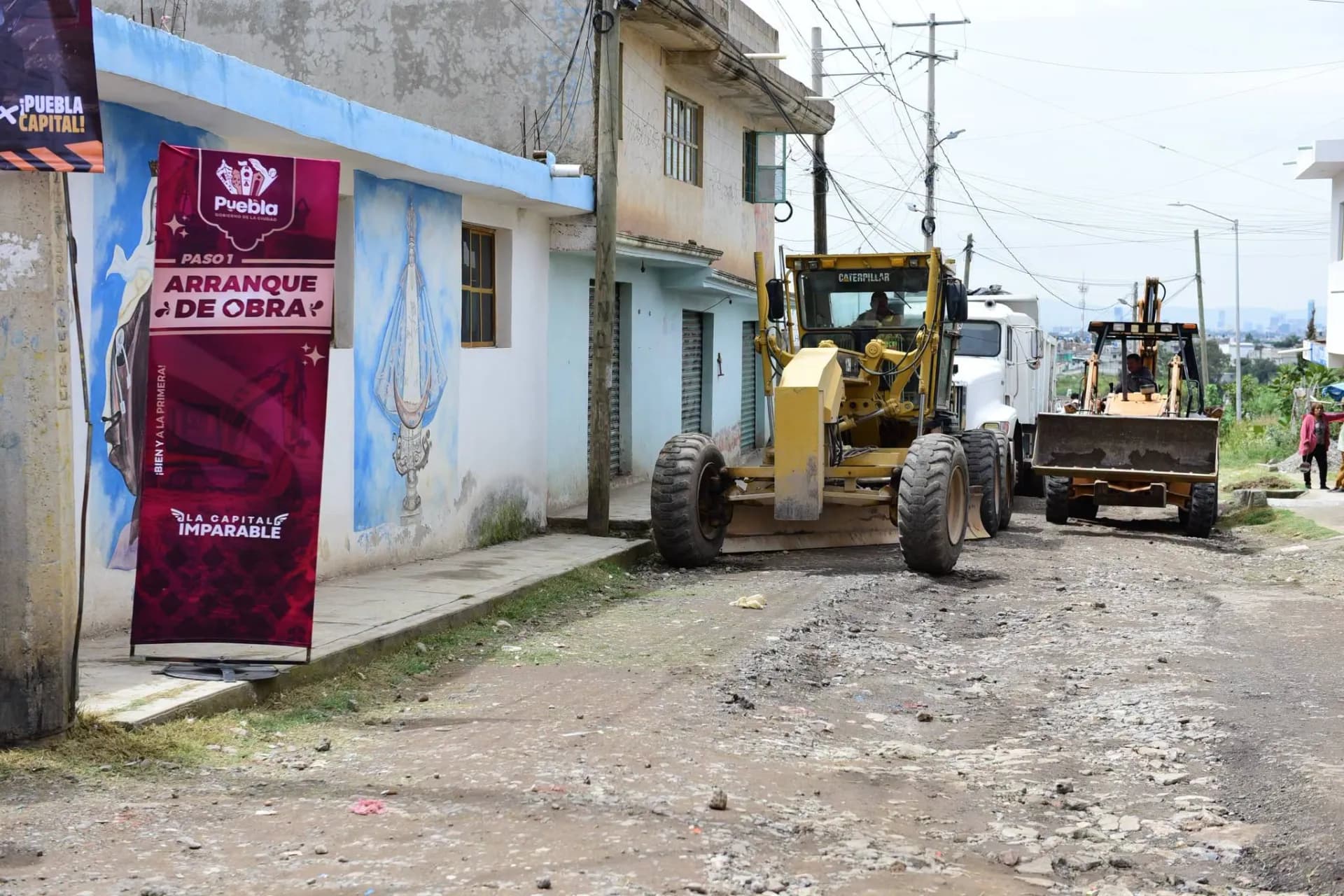 Ayuntamiento de Puebla interviene calle Talamsa con obra integral en San Pablo Xochimehuacan