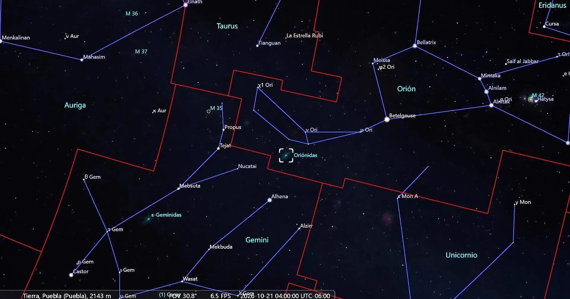 INAOE revela los eventos astronómicos que podrán observarse durante octubre