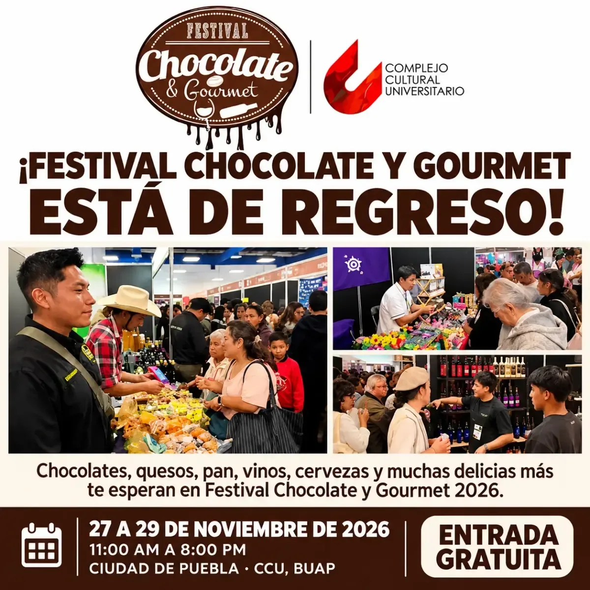 Chocolate, postres y productos gourmet: Puebla tendrá un festival gastronómico gratuito en noviembre