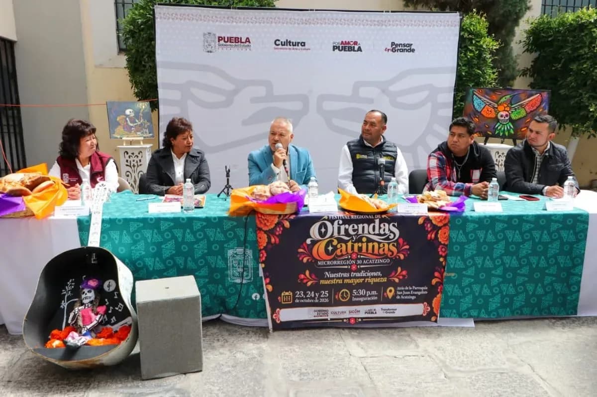 Acatzingo reúne a seis municipios en su Festival Regional de Ofrendas y Catrinas